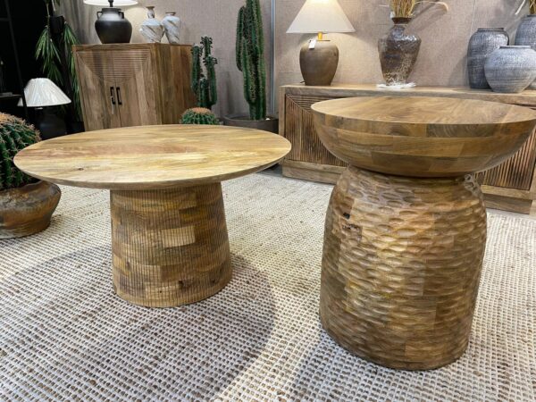 שולחן עץ מנגו מעוצב | TORRIDA 50
