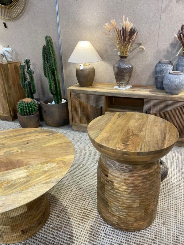 שולחן עץ מנגו מעוצב | TORRIDA 50