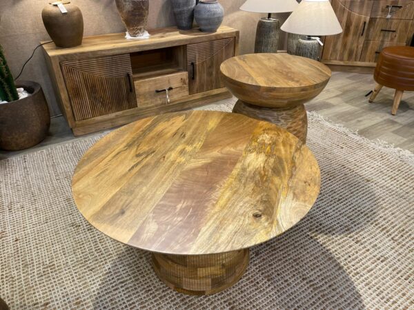 שולחן עץ מנגו מעוצב | TORRIDA 80