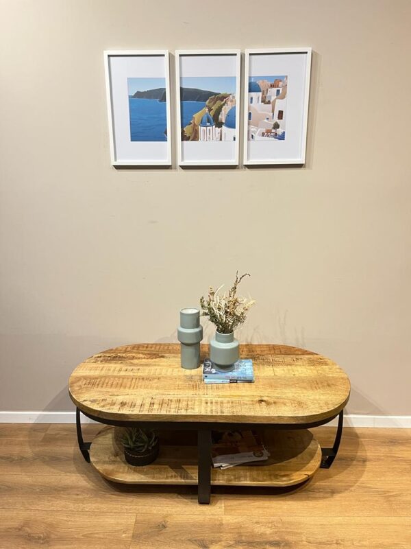 שולחן עץ מנגו מעוצב | TORRIDA OVALE